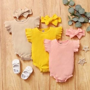 Ruffled romper with headband